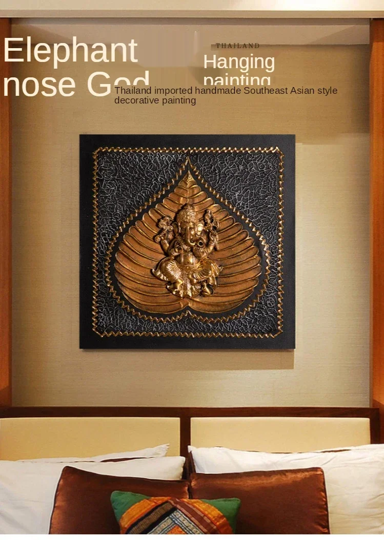 Southeast Asian Style Decorations High-End Paintings Wallpaper Sofa Background Wall