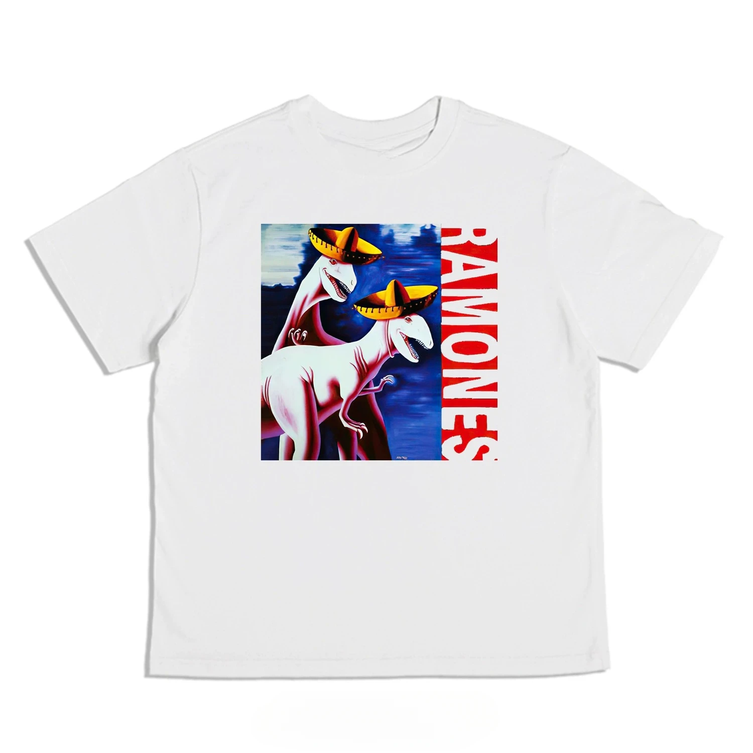 Das Albumcover „Road To Ruin“ der Ramones, Cartoon-Band-Grafik, T-Shirt aus Baumwolle, für Männer und Frauen, Streetwear-Oberteil. – Detail 7