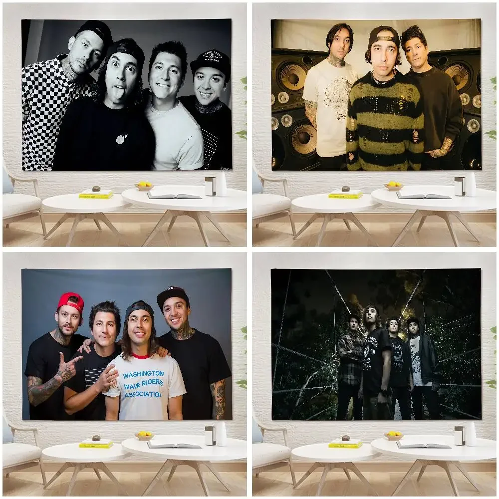 Pierce The Veil Band Collide With The Sky Wandteppich, Wandbehang, Wandteppich, Art-Deco-Decke, Vorhang zum Aufhängen im Schlafzimmer zu Hause