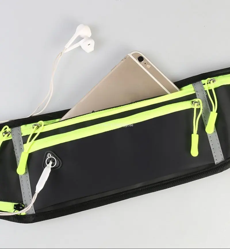 Sport Running Phone Case Waist Bag For Women Men Waterproof Comfortable Cycling Running Bag Safty Reflective Tape Sport Belt