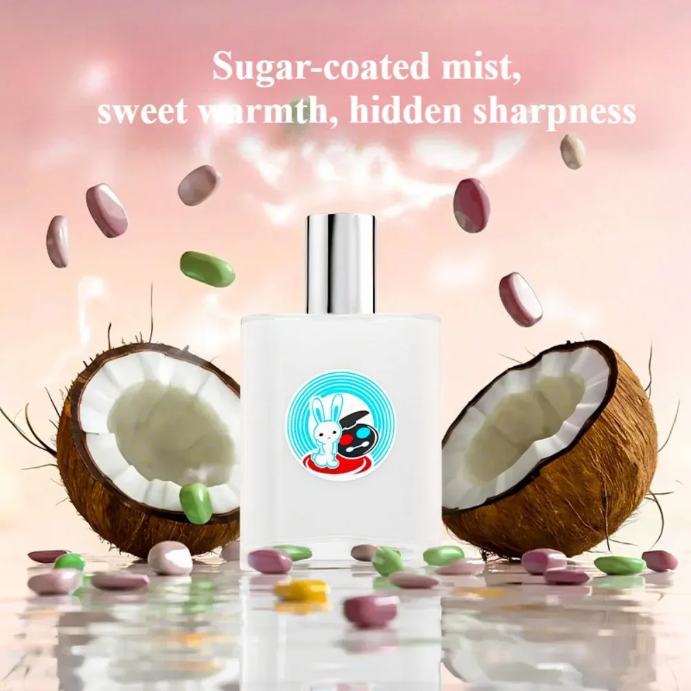 

White Rabbit Creamy Candy Perfume for Women Girls Milky Sweet Fragrance Fresh Natural Long Lasting Scent Student Perfume 50ml
