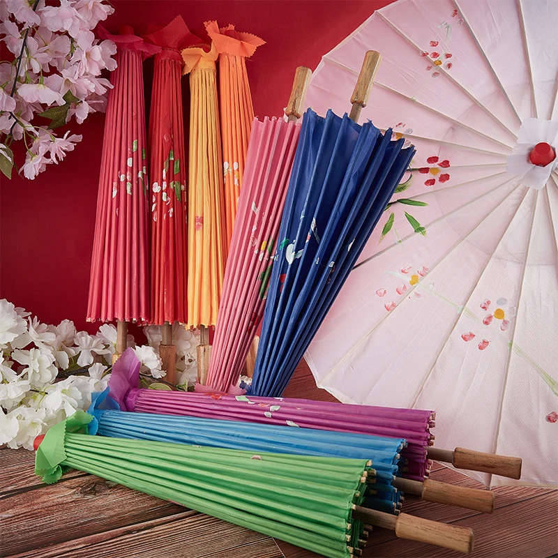 82/84cm Seidenstoff Frauen Regenschirm japanische Kirschblüten alten Tanz Regenschirm dekorative chinesische Stil Öl Papier Regenschirm