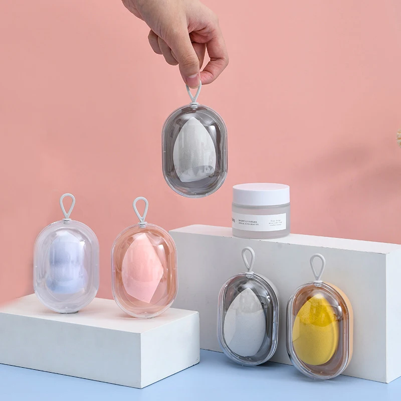 

Beauty Egg with Transparent Storage Box Set Fashion Makeup Egg Wet and Dry Sponge Makeup Egg