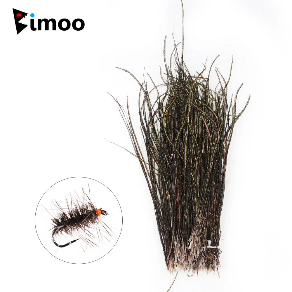 1pack 10~18cm Natural Peacock Herl Feather Dry Wet Nymphs Streamers Fly Tying Material Trout Fishing Lures Tying Material