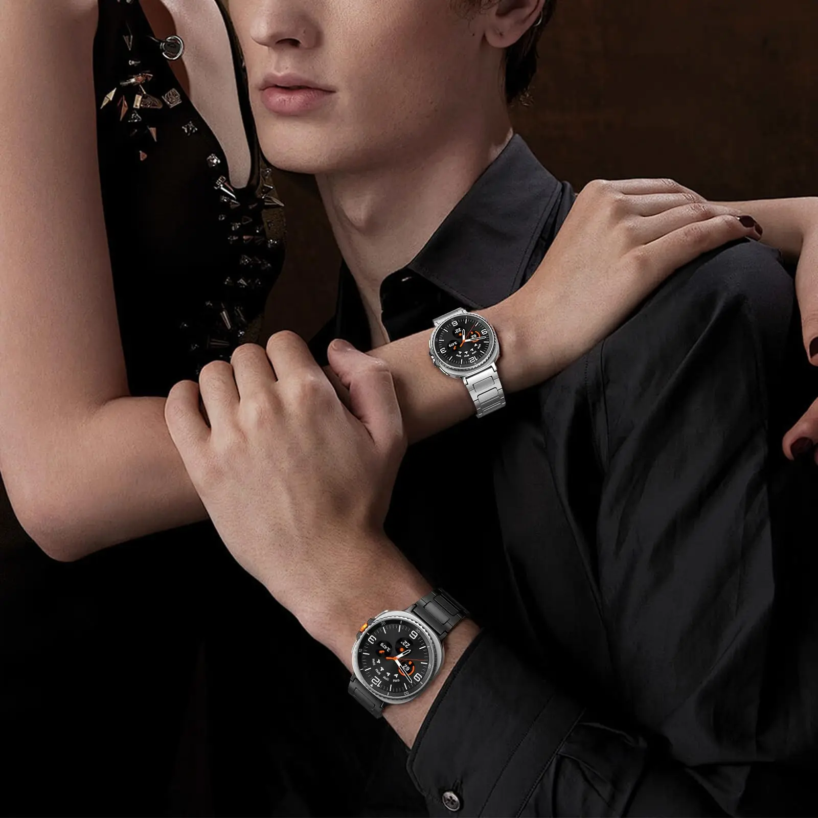 Stainless Steel Band for Samsung Galaxy Watch 8 Classic 8 44mm Luxury Metal No Gaps Strap for Watch 8 40mm Bracelet Watchband