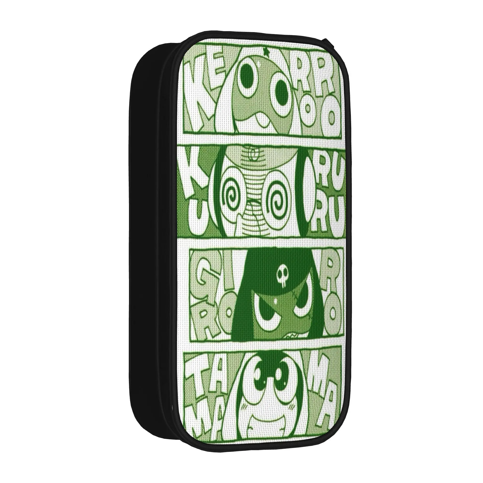 Large-capacity Pen Box Keroro Gunso Office Supplies  Double Layer Pencil Case Stationery Girl Make Up Bag Gift