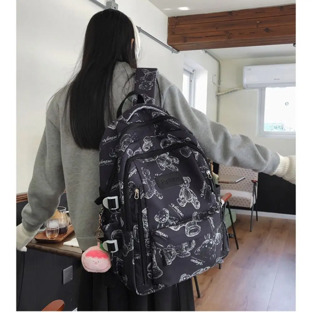 Kawaii Large Capacity Backpack Nylon Ultra-light Bookbags Shoulder Bag Daily