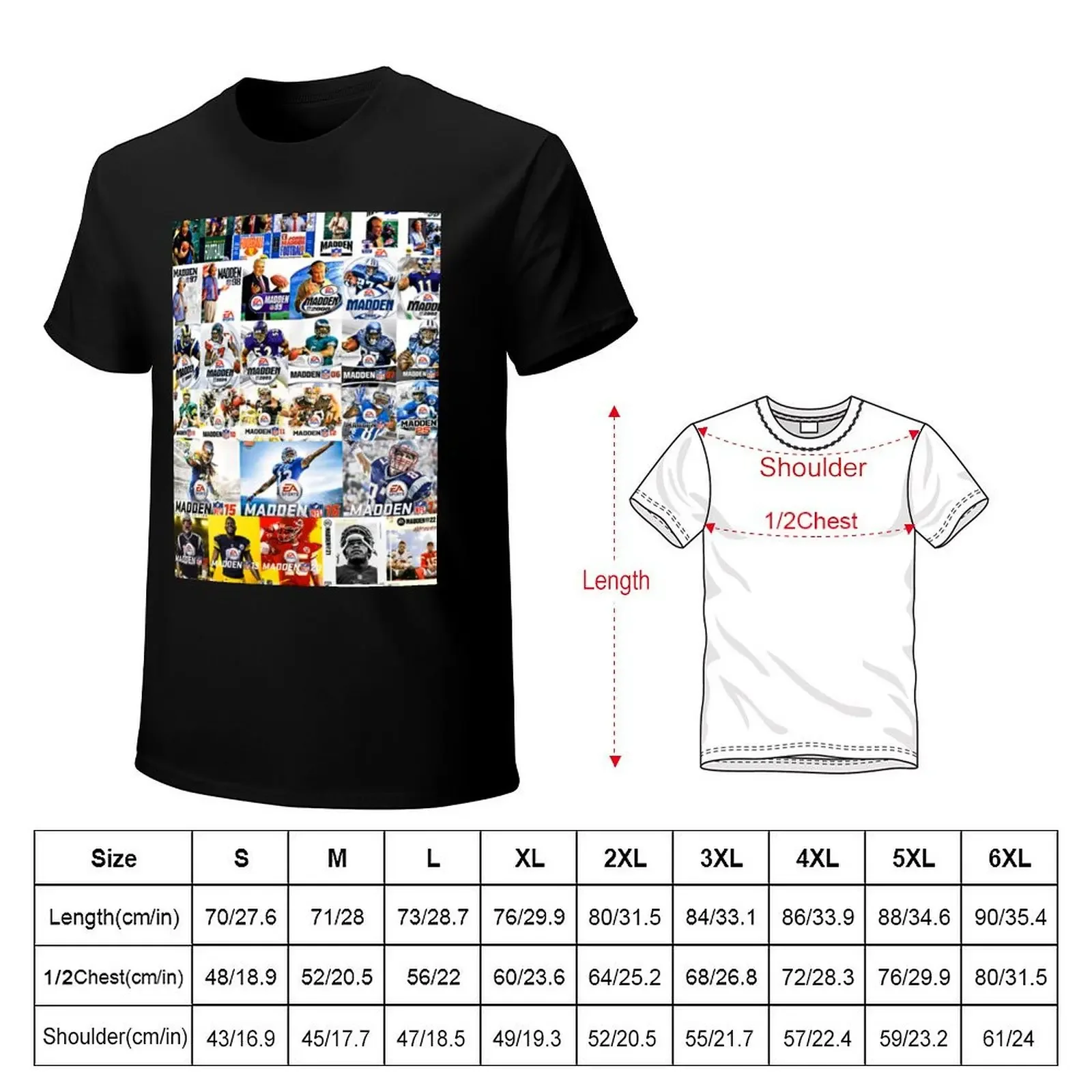 John Madden T-Shirt oversized t shirt custom t shirt anime stuff mens t shirts top quality