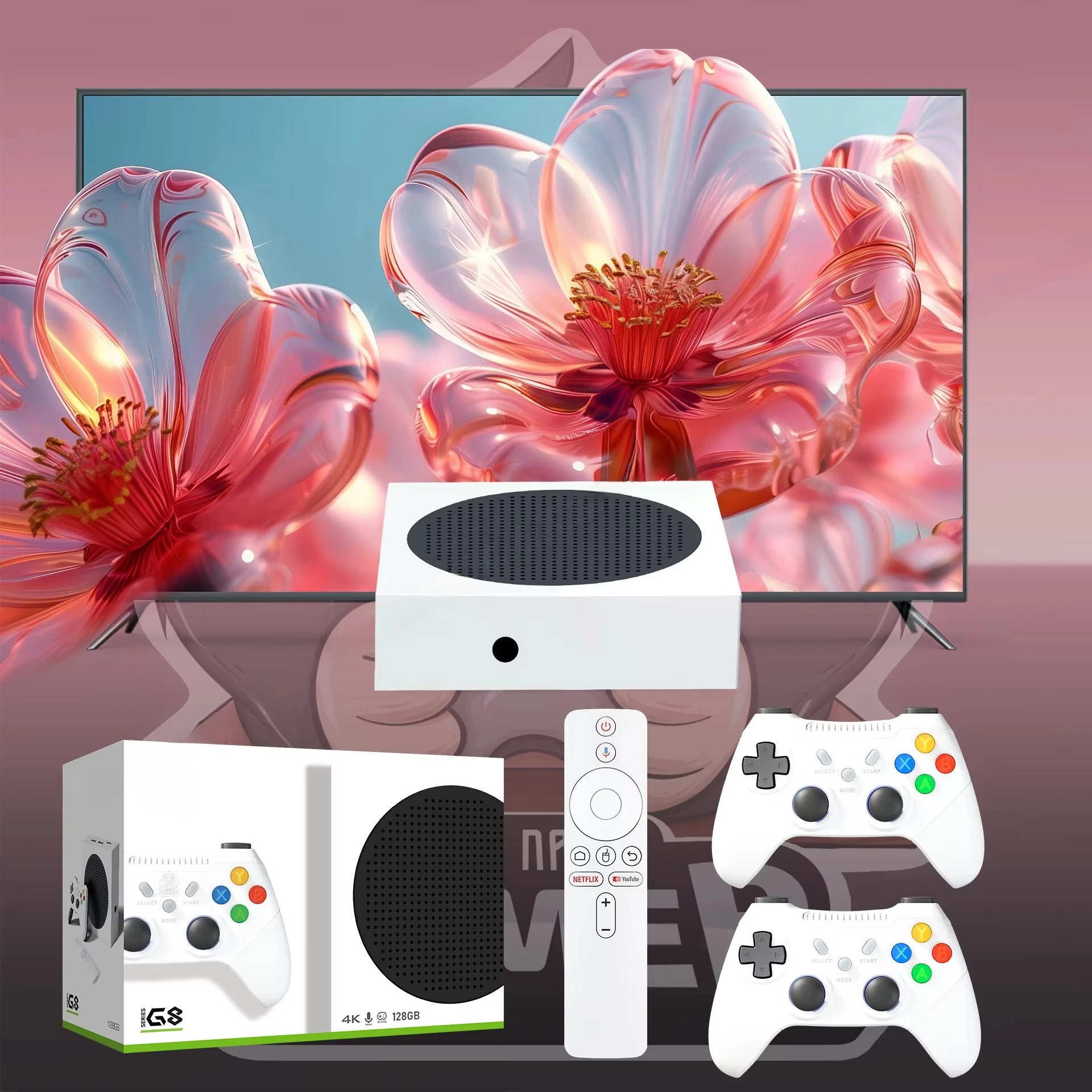 G8 128G Retro video classic game console 5G Android network game box one high-definition video player 2.4G Wireless controller