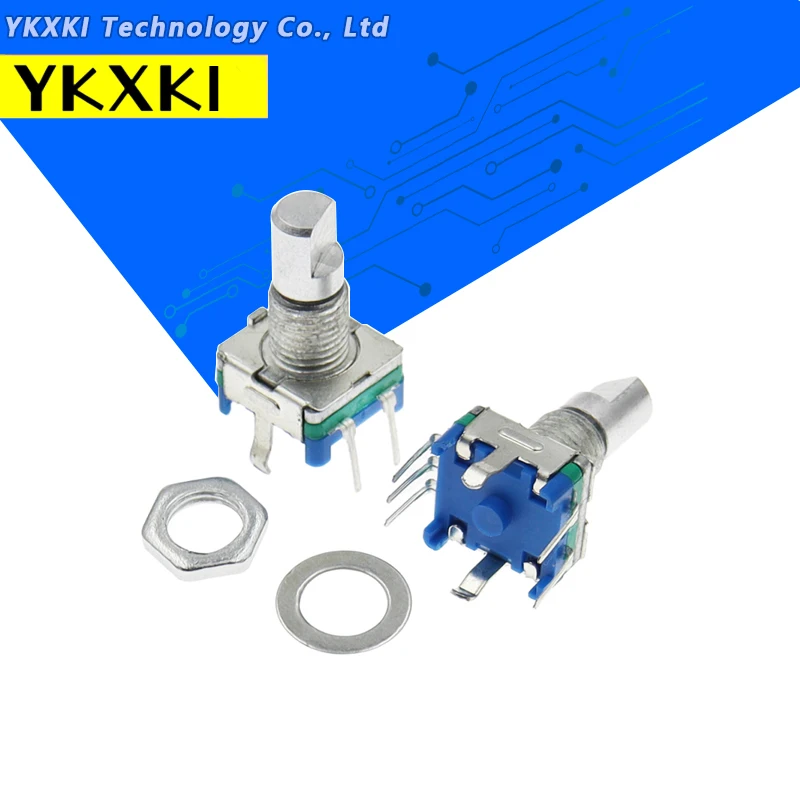 5PCS 5Pin Half / Plum axis rotary encoder handle length 15mm / 20mm code switch/ EC11/ digital potentiometer with switc