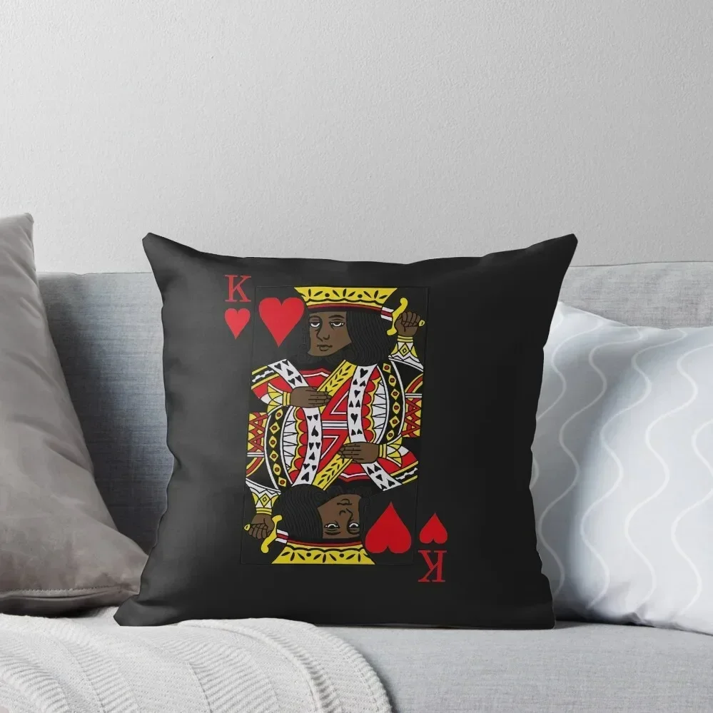 

Black King Of Hearts Throw Pillow Cusions Cover Luxury Sofa Cushions pillowcases for sofa cushions pillow