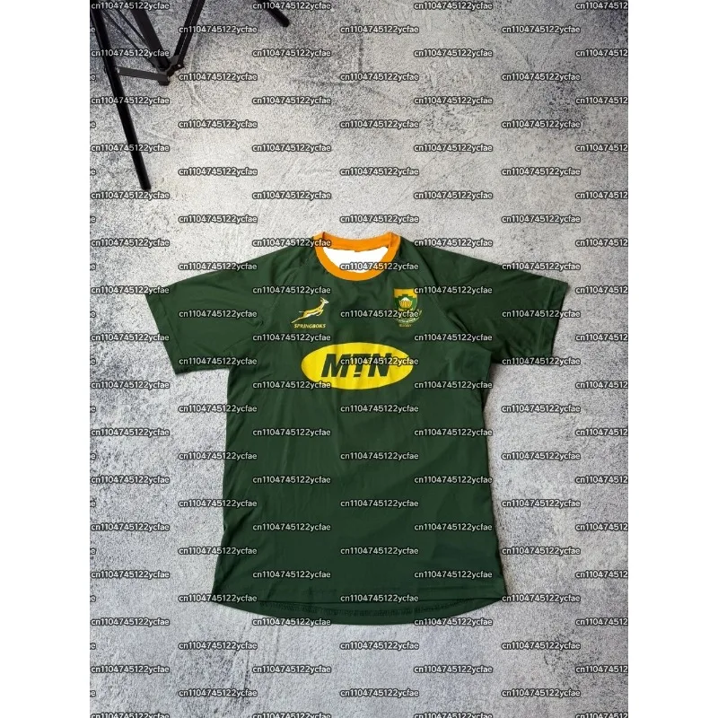 

Специальное издание для регби на юбилей Южной Африки 2025 года, одежда для мальчиков, дышащие, быстросохнущие, спортивные повседневные рубашки большого размера