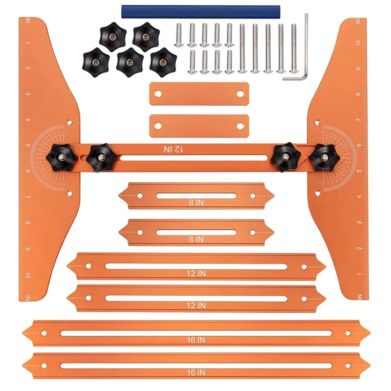 

1Set Solid Metal Stairs Jig Stair Tread Template Tool For Accurately Measuring Angle And Length,For Stairs,Risers,Partition