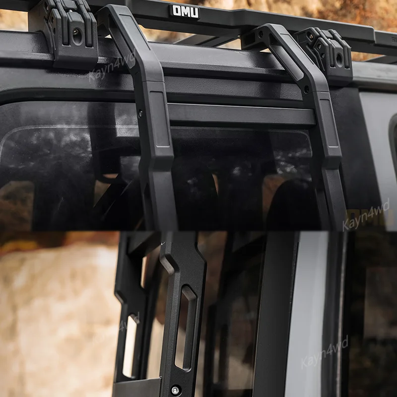 ملحقات خارجية للطرق الوعرة 4x4 سلسلة OMU Genesis سلم جانبي للنافذة الخلفية من الألومنيوم لعام 2018 + Jeep Wrangler JL & Gladiator JT #5