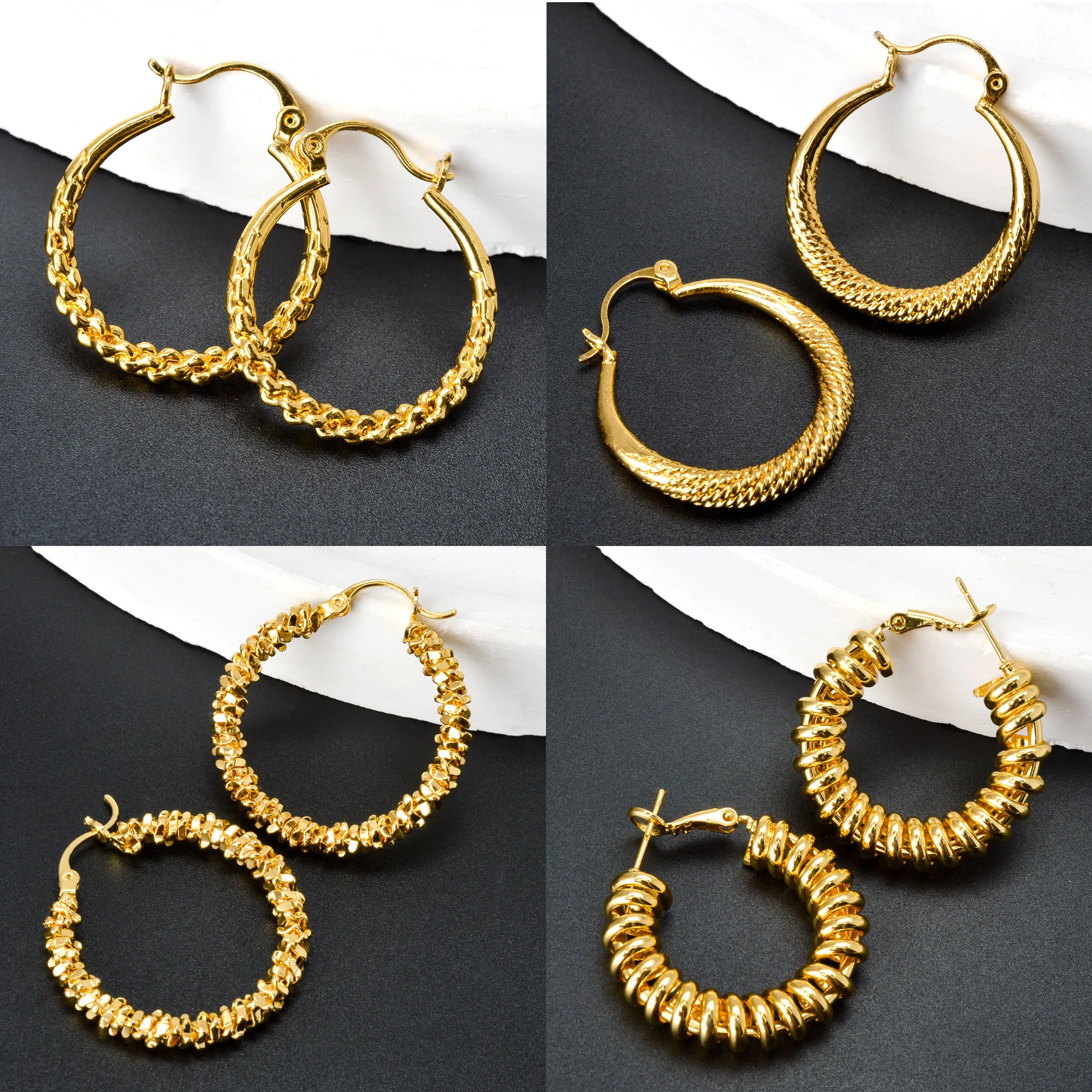 ZEADear Round Golden Earrings for Women Simple Hoop Earrings Brincos Korean Trendy Party Circle Cartilage Ear Piercing Jewelry