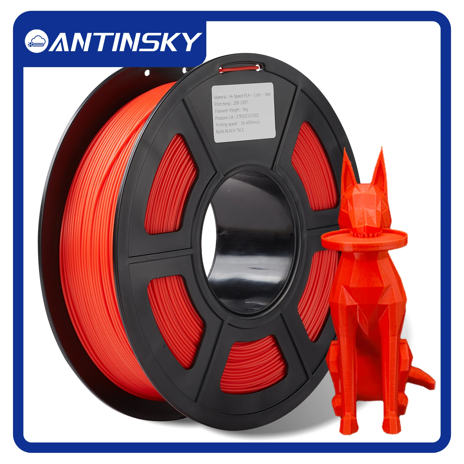 

3D Printer 1.75mm 1KG filament ANTINSKY-PLA-HS High Fluidity Rapid shaping speed 50-600mm/s use for Bambu lab