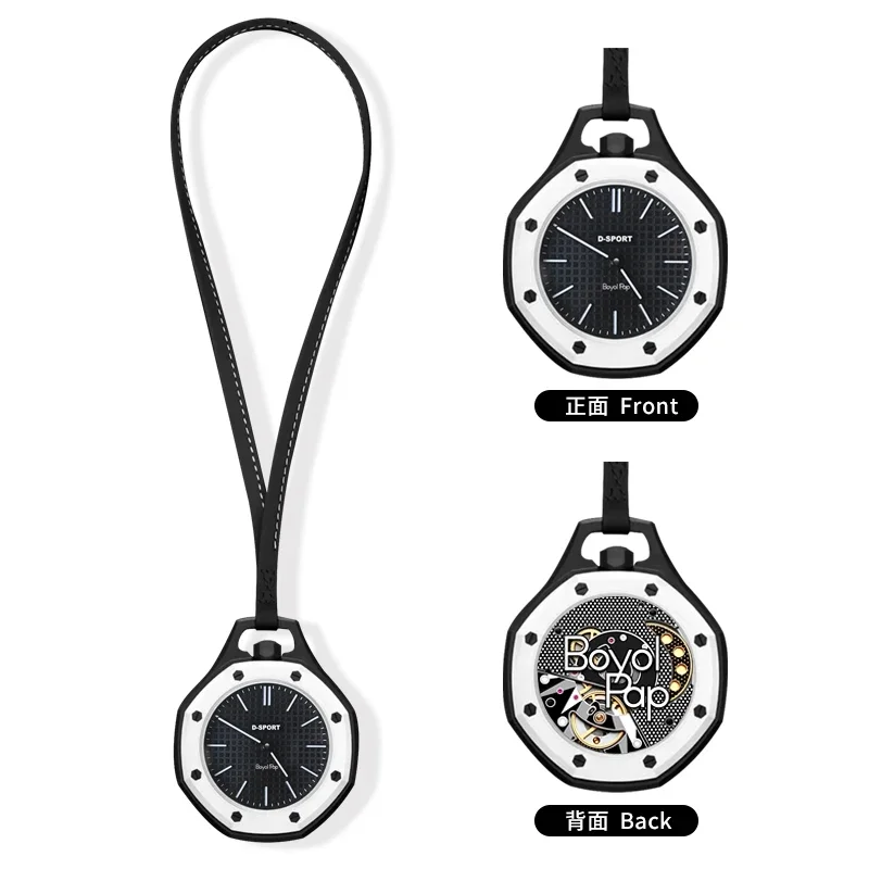 New Octagon Quartz Pocket Watch Hot Stylish Pendant Watch With Lanyard Fashion Hanging Necklace Watch Men Women Decor Clock