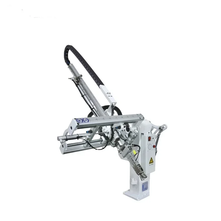 

pneumatic telescopic mechanical xyz pick and place robot arm for plastic injection machine