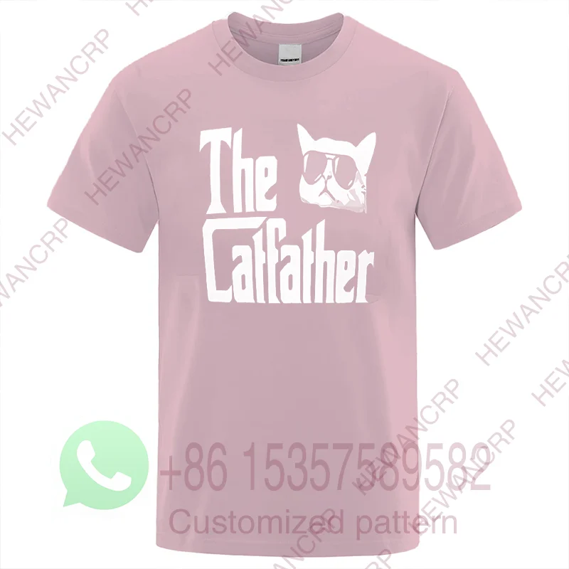 Funny Cat Dad Graphic print T-Shirt Men Cotton T Shirt O-Neck Short Sleeve Tee Casual Fashion Ovewrsized Streetwear Tshirts Tops