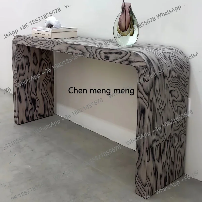 Medieval solid wood entrance platform retro, strip case, living room entrance aisle tree tumor entrance end view platform