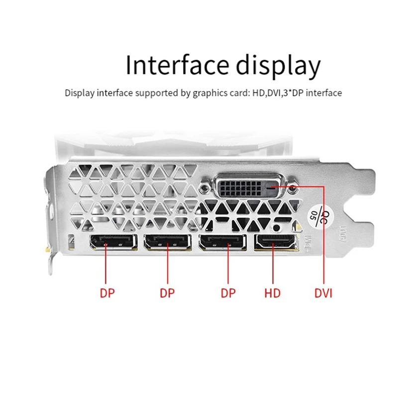 

1Set Radiator Dual Fan Game Graphics Card 7000Mhz Desktop Computer Game Graphics Card Plastic