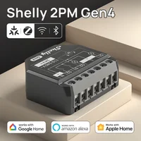 Shelly 2PM Gen4 Zigbee interruptor inteligente de 2 canales Control de materia cortinas persianas medición de potencia Compatible con Alexa Homekit Google Home