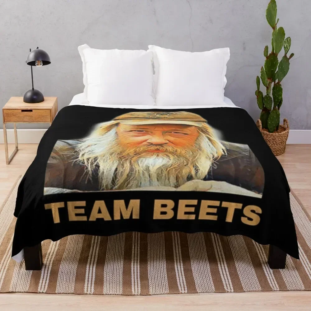 Team Beets Gold Rush Tri-blend Throw Blanket Warm Travel Personalized Gift Loose Blankets