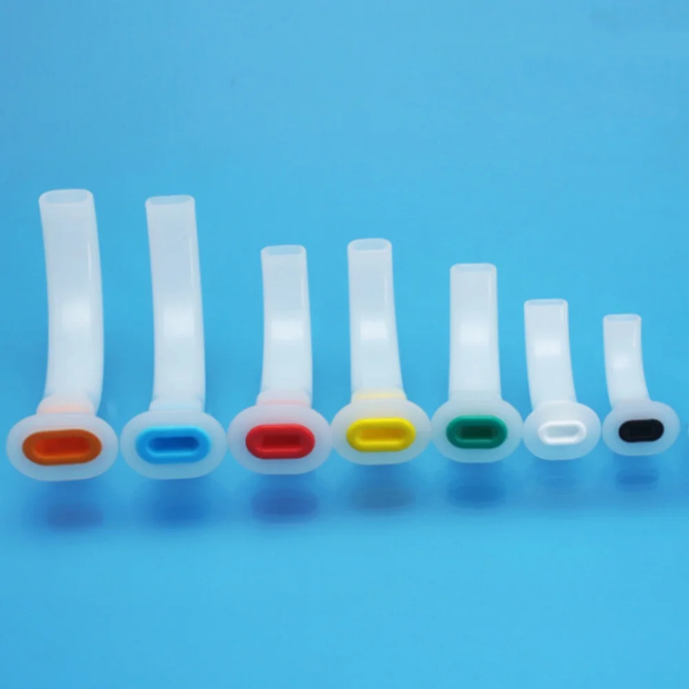 

1pc 60-120mm Sterile Disposable Oral Air Way Mixed Airway Tube Gas Guide Tube Patients First Aid White Color Coded Airway Tube