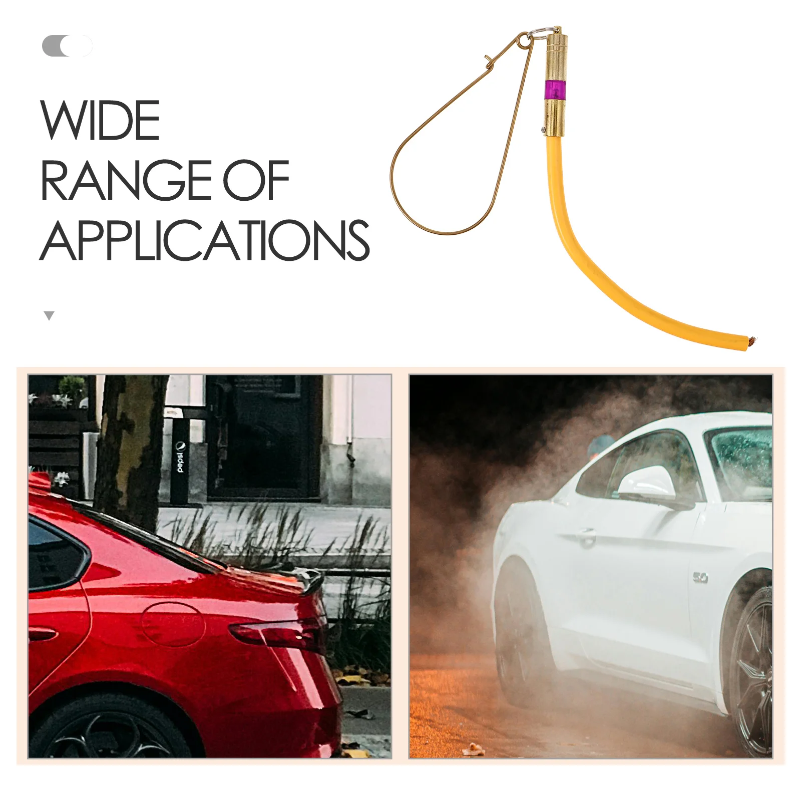 

Car Anti Strap Grounding Belt for Vehicle Rear Exhaust Pipe Static Removal Automotive Accessory Golden Wire Pinstripes Truck