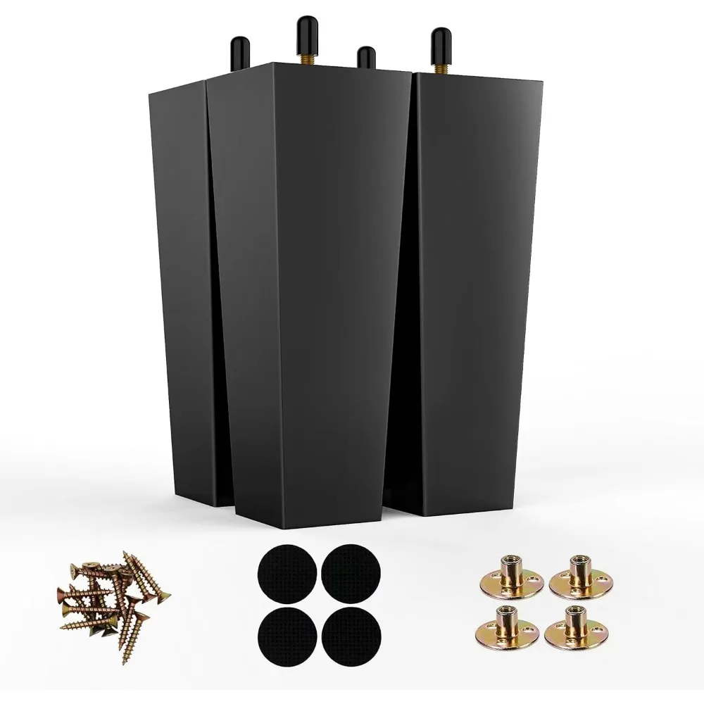 

Wood Furniture Legs 8 inch Sofa Legs Pack of 4,Square Couch Legs Black Mid Century Desk Legs,Sofa Replacement Parts,for Dresser