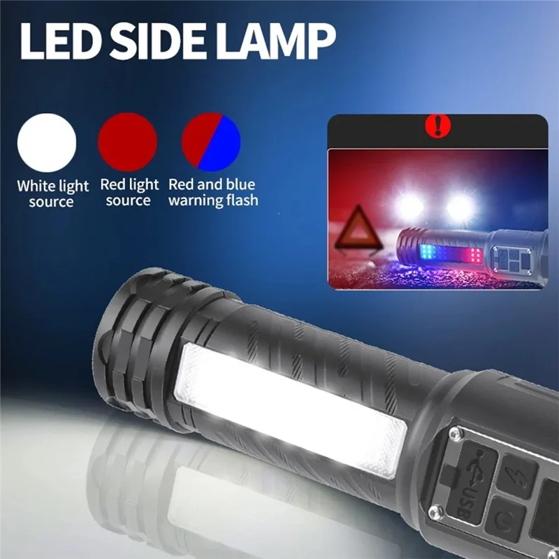 ハイパワー 1000LM 30 ワット Led 懐中電灯 15000Mah バッテリー緊急スポットライト強力な最も明るいライト家庭菜園用