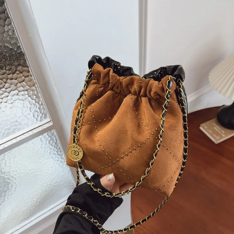 

High-End Women's Casual Leather Shoulder Bag Paris Fashionable Elegant Ladies Vintage Crossbody Messenger Bag