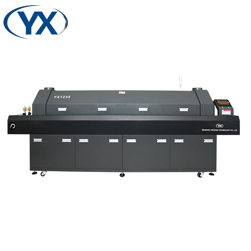 Free Customs Tax Stable Temperature Reflow Oven Machine YX1235 with12 Heating Zone PC Control System