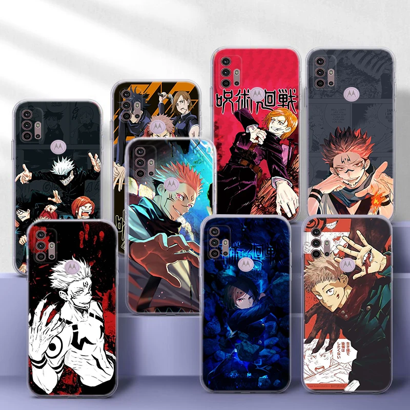 G69 Jujutsu Kaisen Anime Soft Case for Moto G9 Powe One Pro E12 E22I E22 G52 G42 G32 G22 G23 Z2 Z Play P40 P30 Edge 30