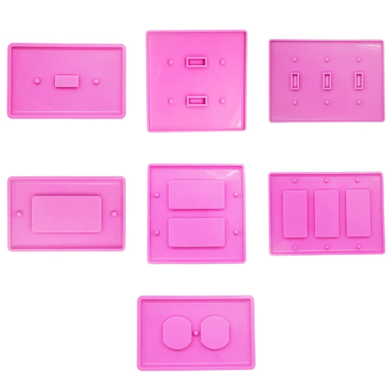 

Epoxy Resin Mold USB Socket Panel Light Cover Silicone Mould DIY Crafts Making Tool K3KF