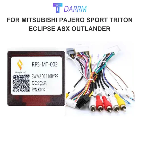 Caja Canbus de Radio para coche, Cable de alimentación para arnés de cableado Mitsubishi PAJERO SPORT TRITON ASX Outlander MT-SS-07/RP5-MT-002