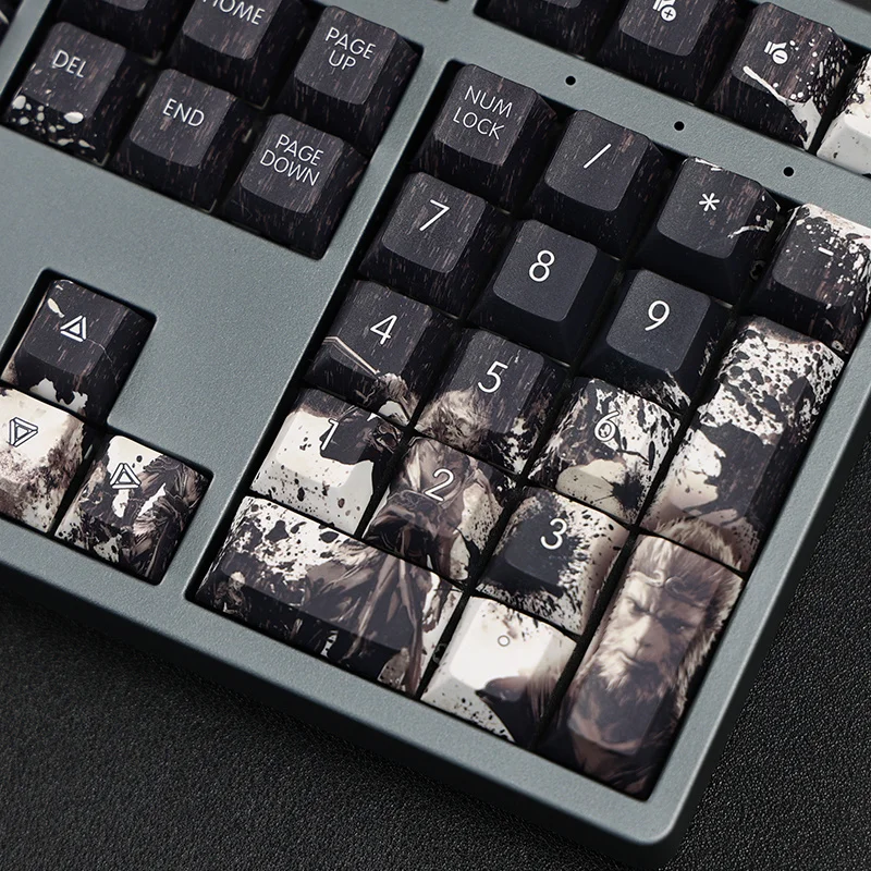 1 Set PBT Dye Sublimation Keycaps Two Dimensional Cartoon Anime Key Caps Cherry Profile Keycap For The Monkey King