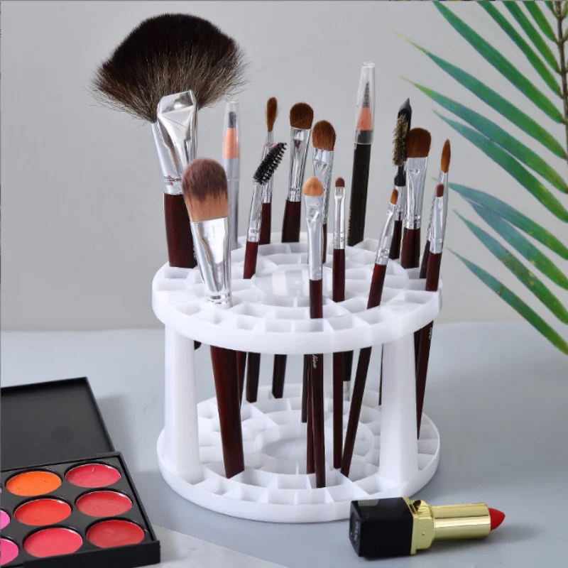 Soporte multifunción de gran capacidad para brochas cosméticas, estante de almacenamiento de brochas de maquillaje, secado al aire, organizador de bolígrafos de mesa, 1 unidad