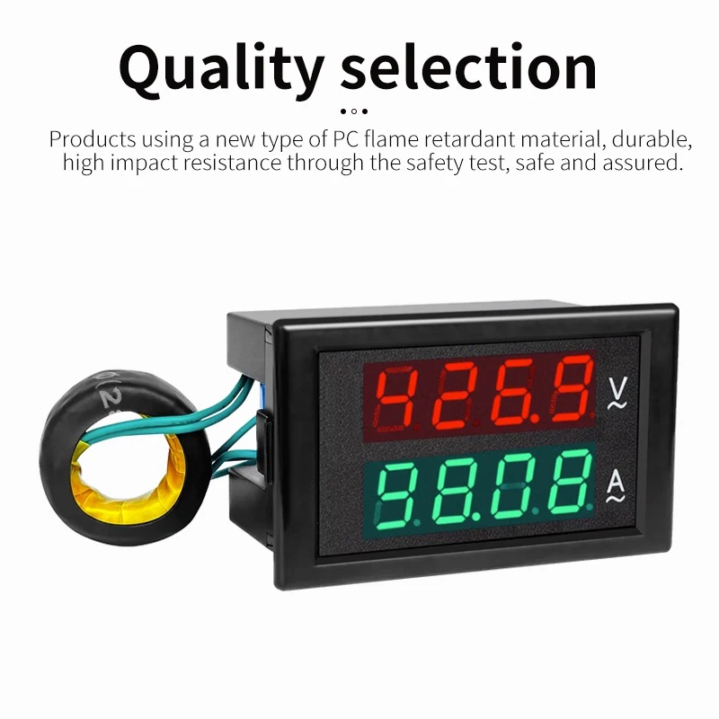 Imagem -04 - Tensão ac e Medidor de Corrente Display Digital Duplo Display Tester de Alta Precisão 220v 450v 100a 200a Dl852042a