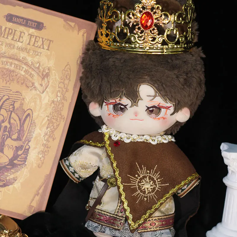 20cm Plush Toy Doll Clothing Mythical King Clothing Cloak Robe Kingdom Set Back to School Season Boys Girls Baby Birthday Gift