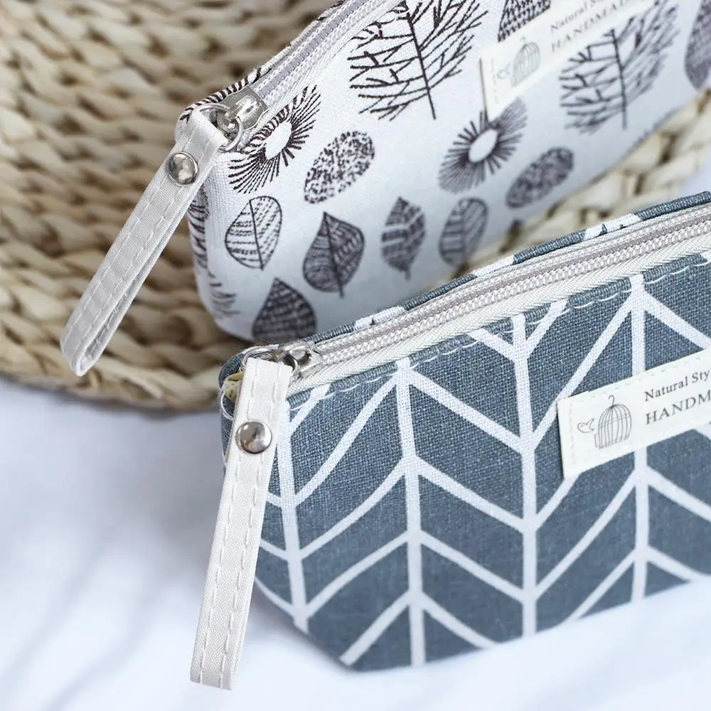 Women Canvas Wash Pouch Portable Animal Pattern Toiletry Case Makeup Bag Cosmetic Organizer Storage Bag