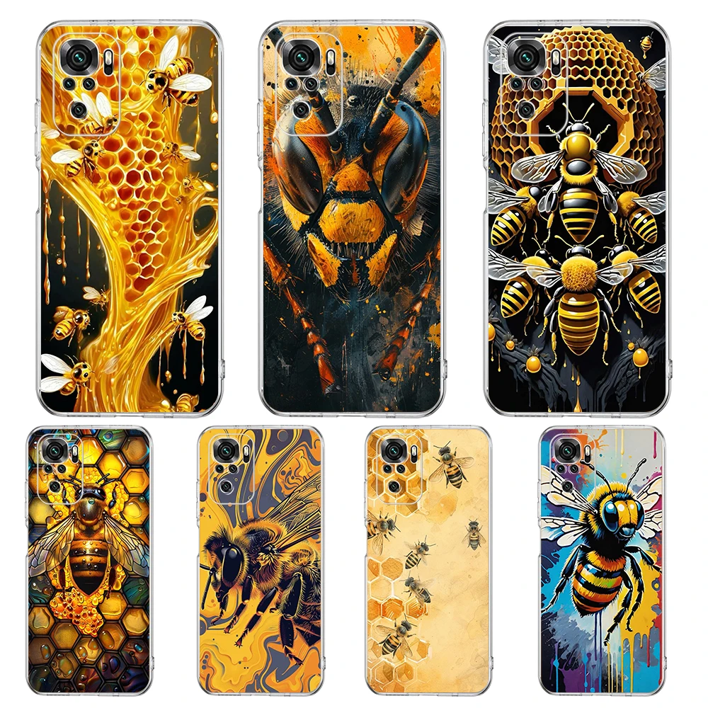 Bugs bees scientific decomposition Transparent Phone Case for Redmi 13C 12C 10C Note 13 12 11 11T K40 Plus Pro 5G Soft TPU Cover