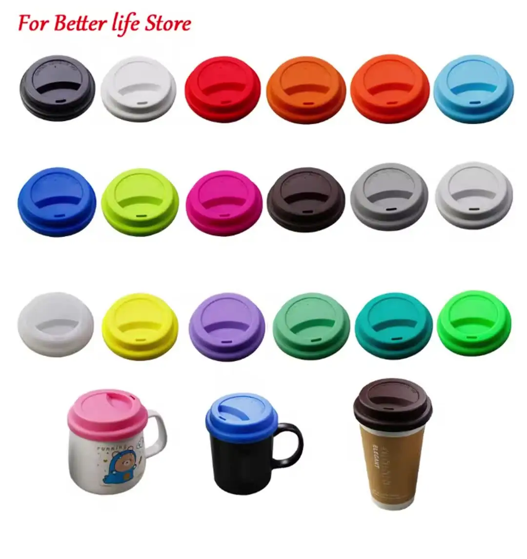 Lot De 8 Couvercles De Tasse En Silicone Réutilisables – Anti-poussière, Étanchéité Parfaite Pour Café, Thé, Mug (Multicolore)