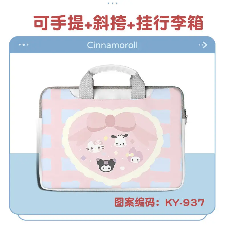 

Sanrio Kuromi My Melody Laptop Bag Cute Large Capacity Tablet Organizer Cartoon Handbag Laptop Case 12in 13in 14in 16in 17 15in