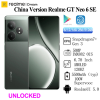 China Version Realme GT Neo 6 SE Unlocked Sim Network Region 100W Supervooc 5500mAh Snapdragon7+ Gen 3 6.78Inch AMOLED 50MP