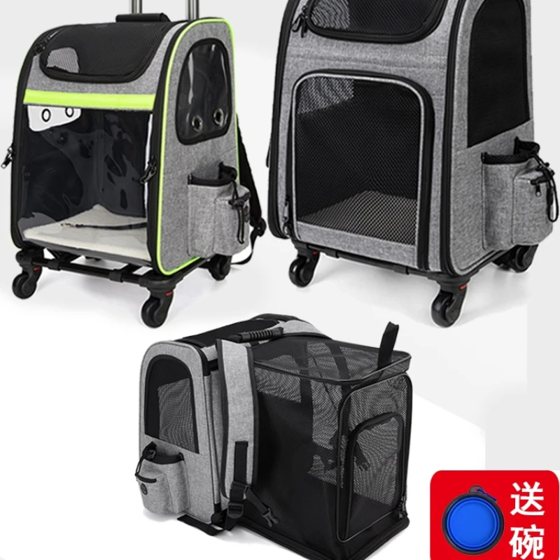 Going out trolley case expandable folding backpack portable handbag large capacity