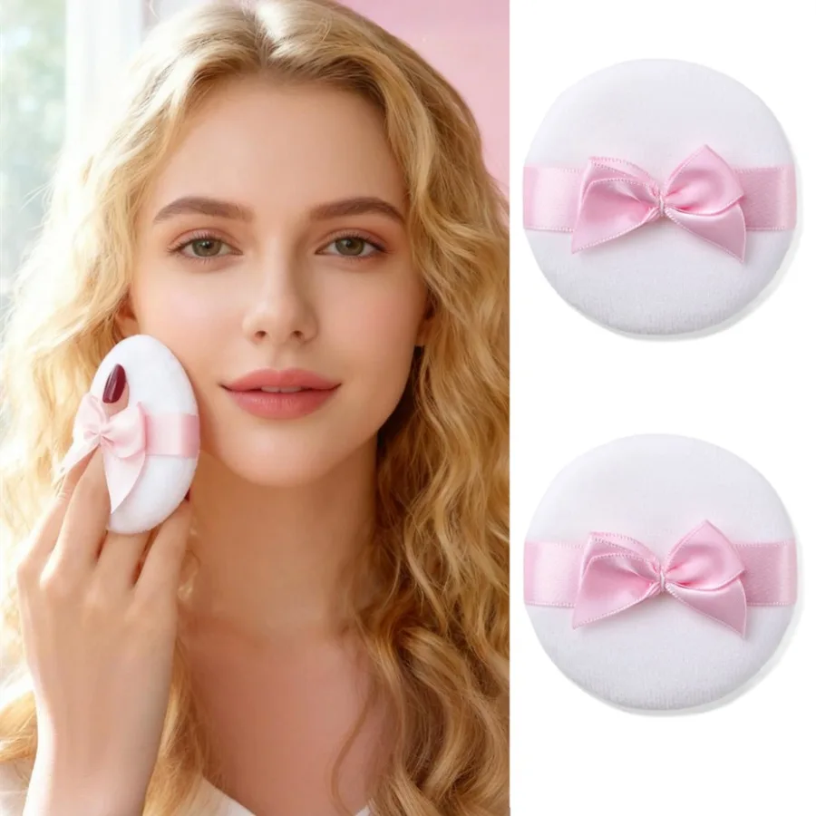 Éponge de maquillage cosmétique, 5 pièces, nœud doux, bouffante de poudre libre, fond de teint pour le visage, mélangeur, outils de beauté