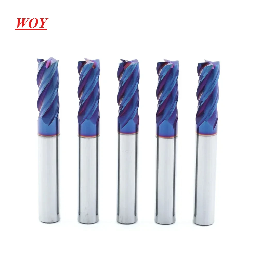 

WOY Milling Cutter Alloy Coating Tungsten Steel Tool Cnc Maching Hrc65 Endmill Milling Cutter Kit Milling Machine Tools