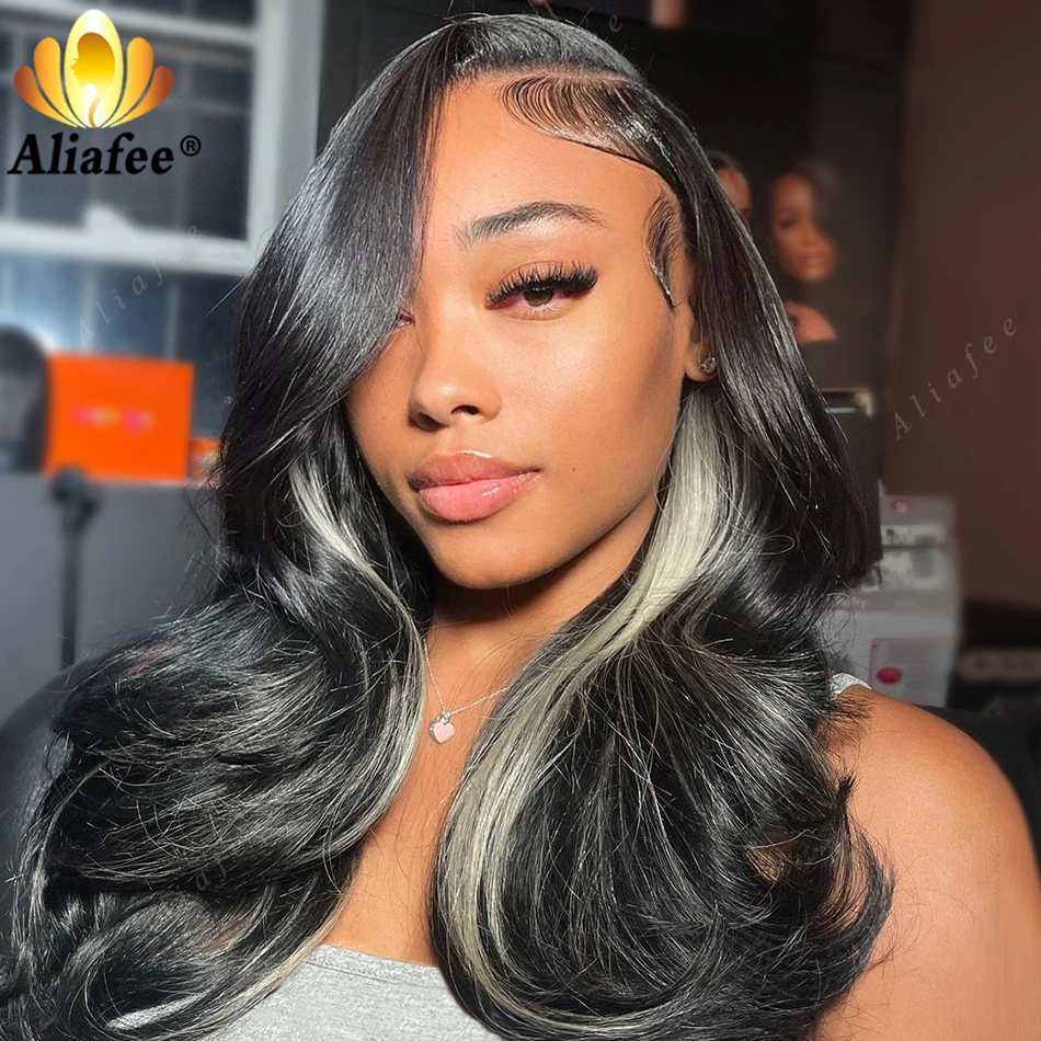 Body Wave Lace Frontal Wig para Mulheres, Cor Natural, Cabelo Humano, Transparente, Orelha, Loira 613, 13x6, 13x4