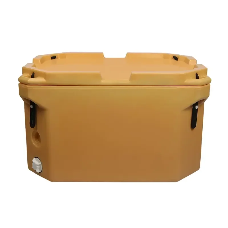 100L Heavy Duty Rotomolded Ice Chest, Thermal Insulated Cooler Box for Aquaculture, Seafood and Fish Processing Storage